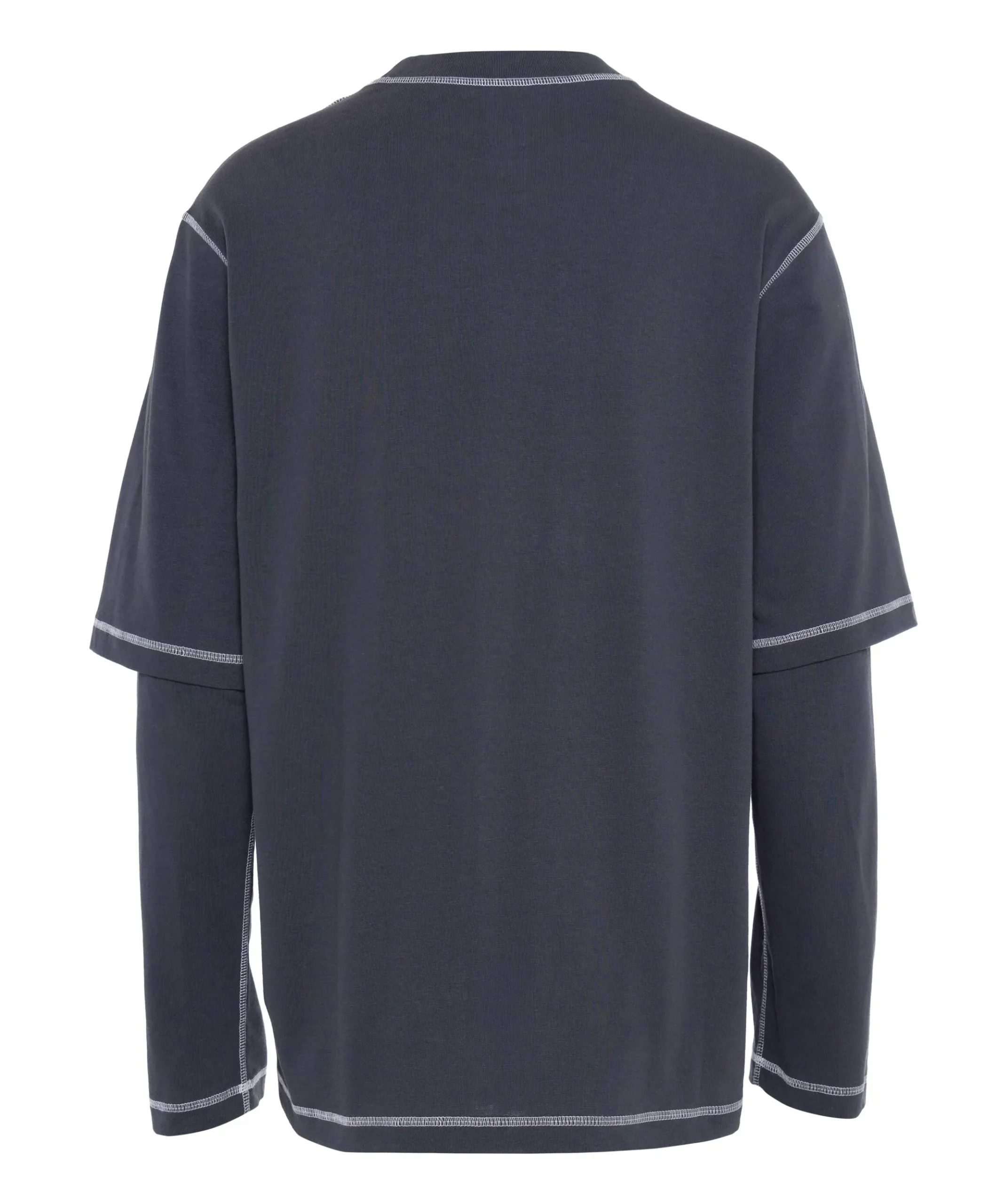 Heren longsleeve donkergrijs