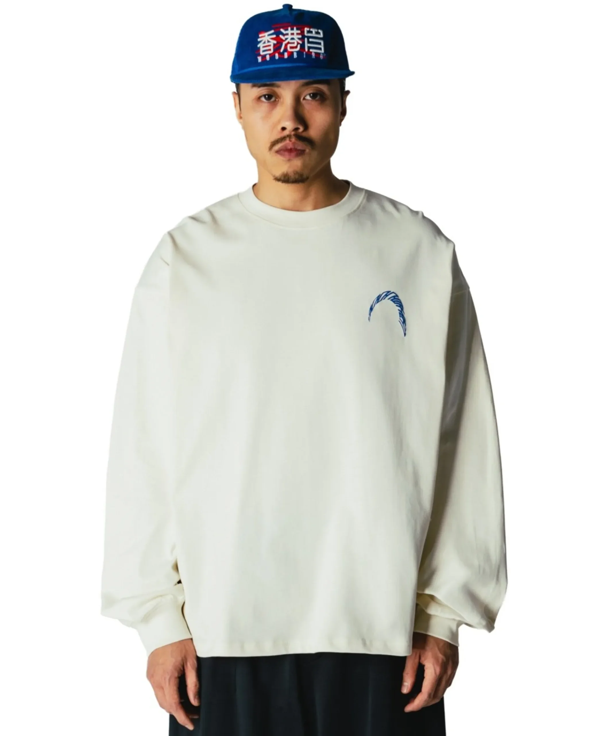 Heren longsleeve ecru