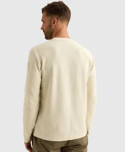 Heren longsleeve ecru
