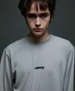 Heren longsleeve grijs