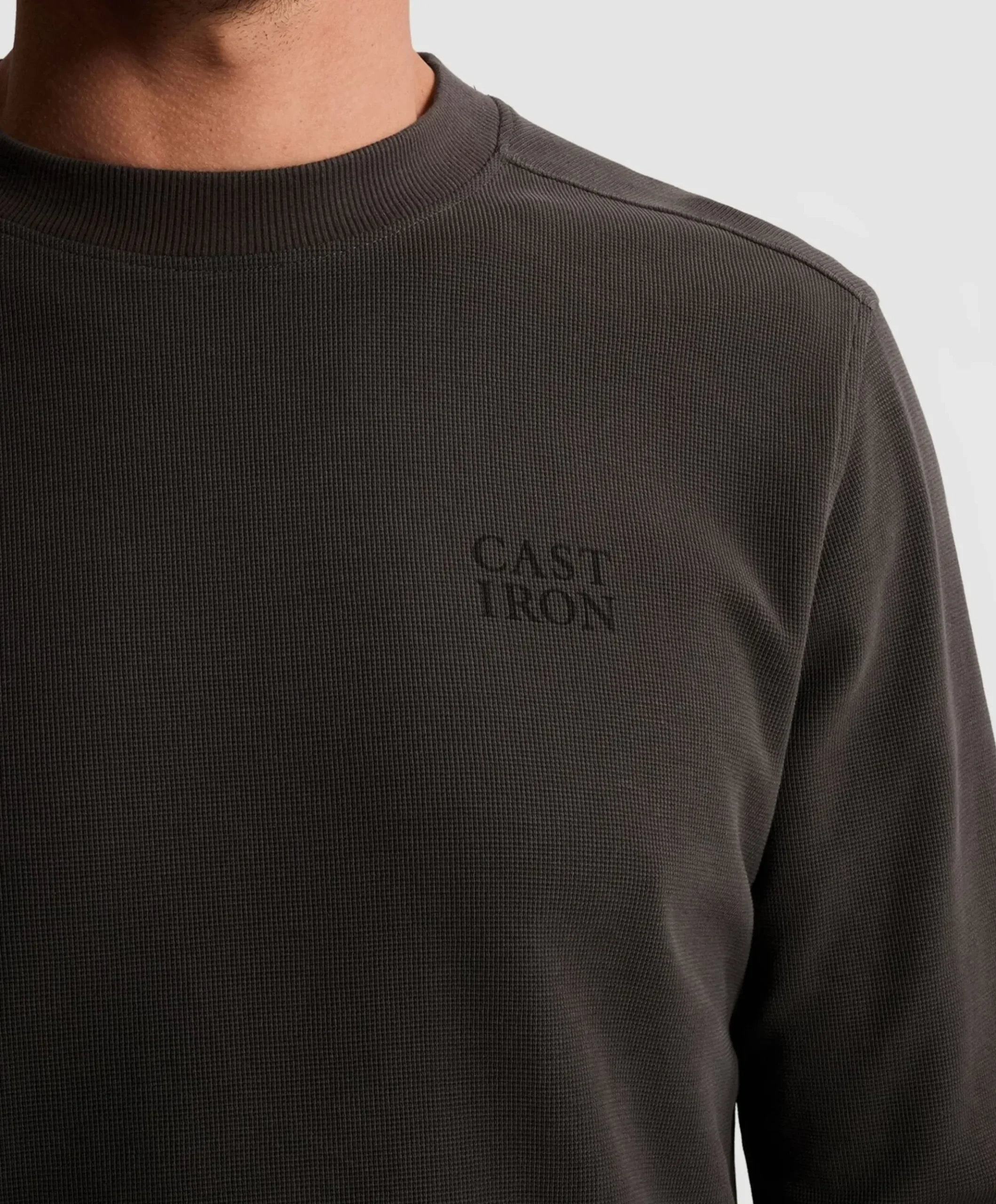 Heren longsleeve grijs