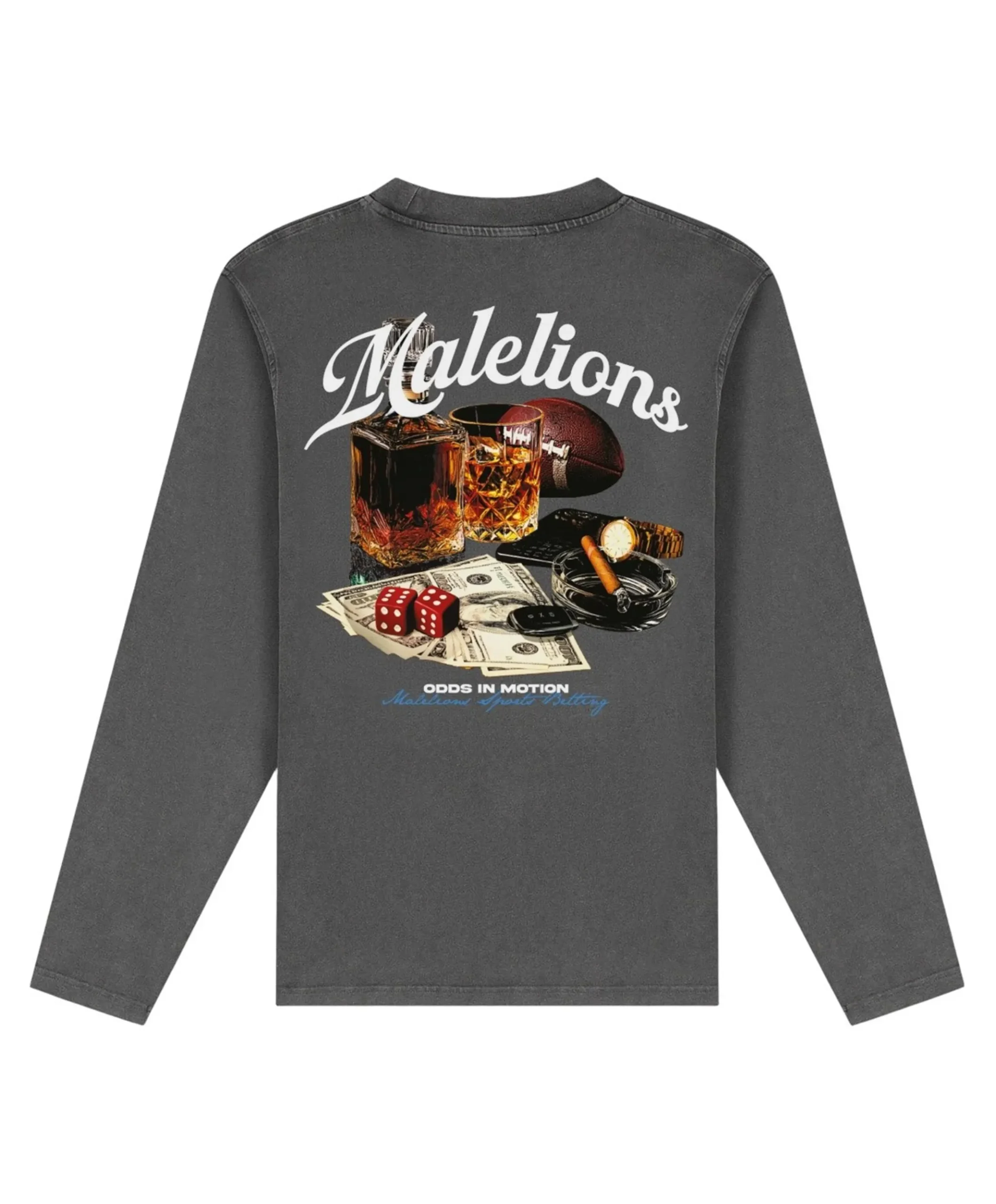 Heren longsleeve grijs