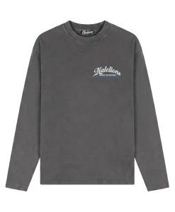 Heren longsleeve grijs