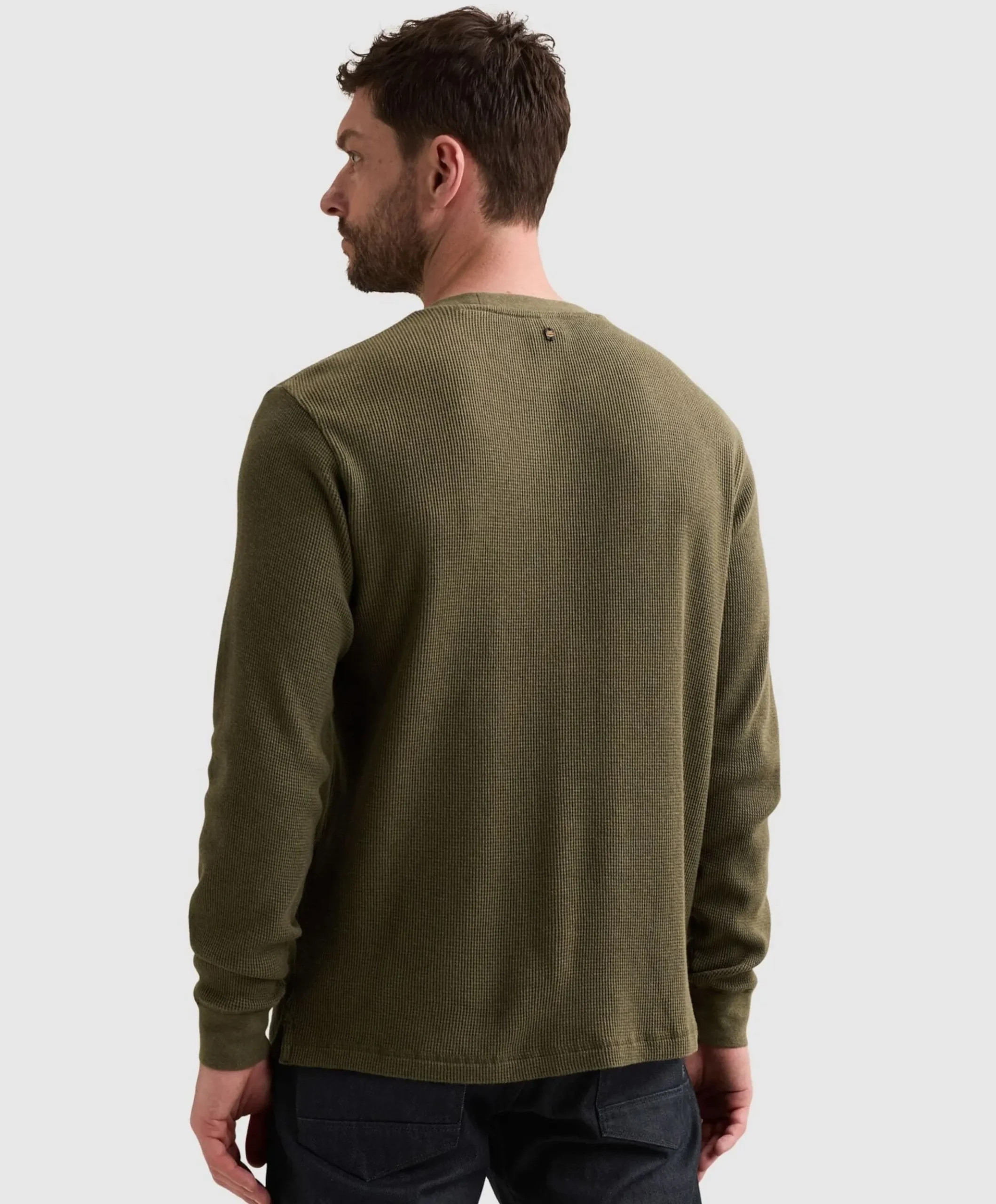 Heren longsleeve groen