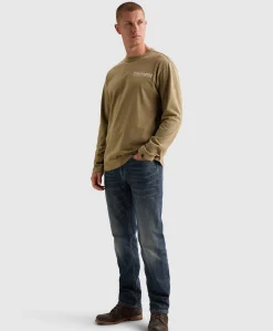Heren longsleeve groen