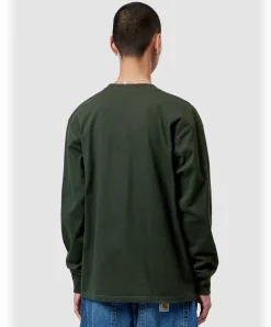 Heren longsleeve groen