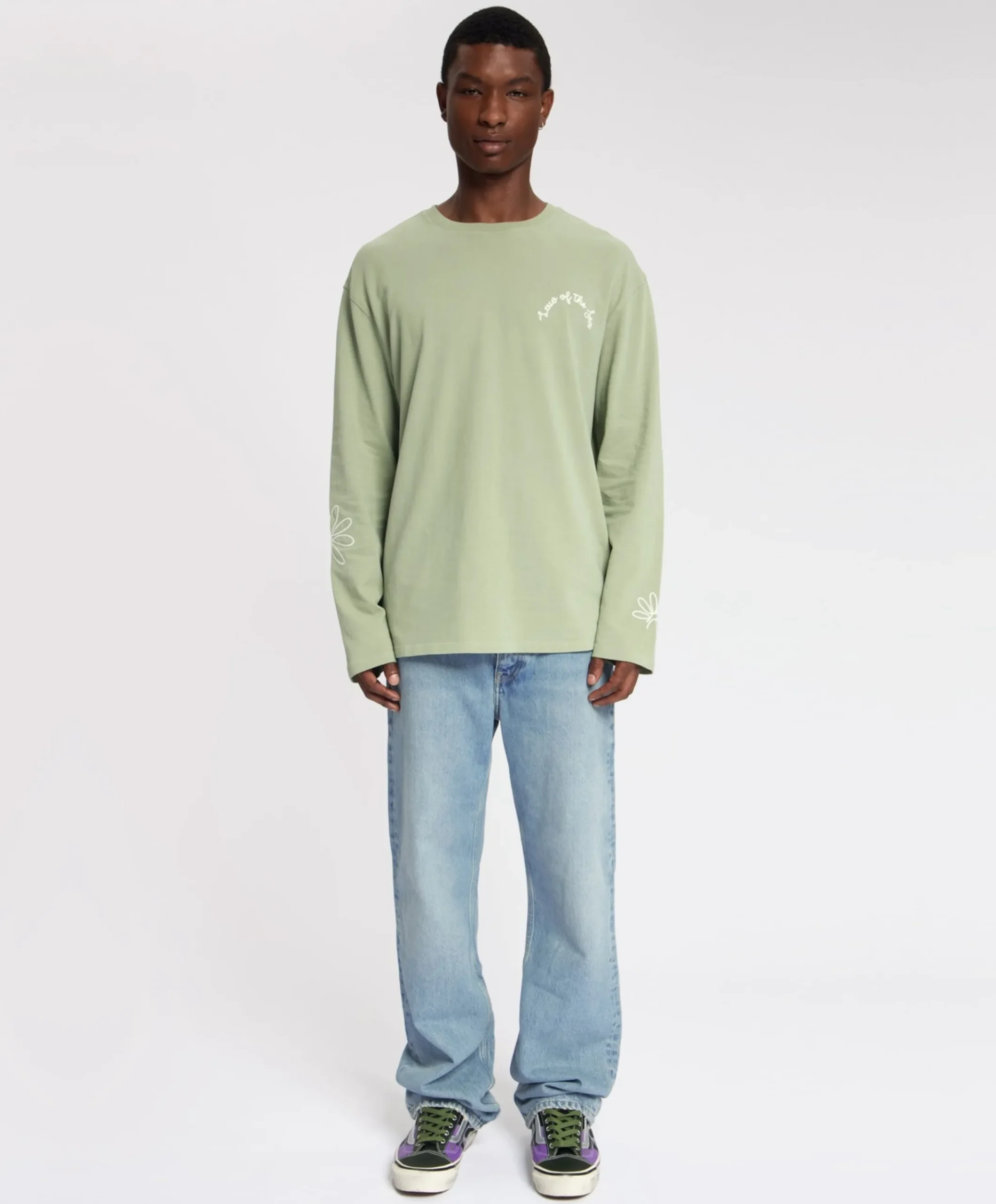 Heren longsleeve groen