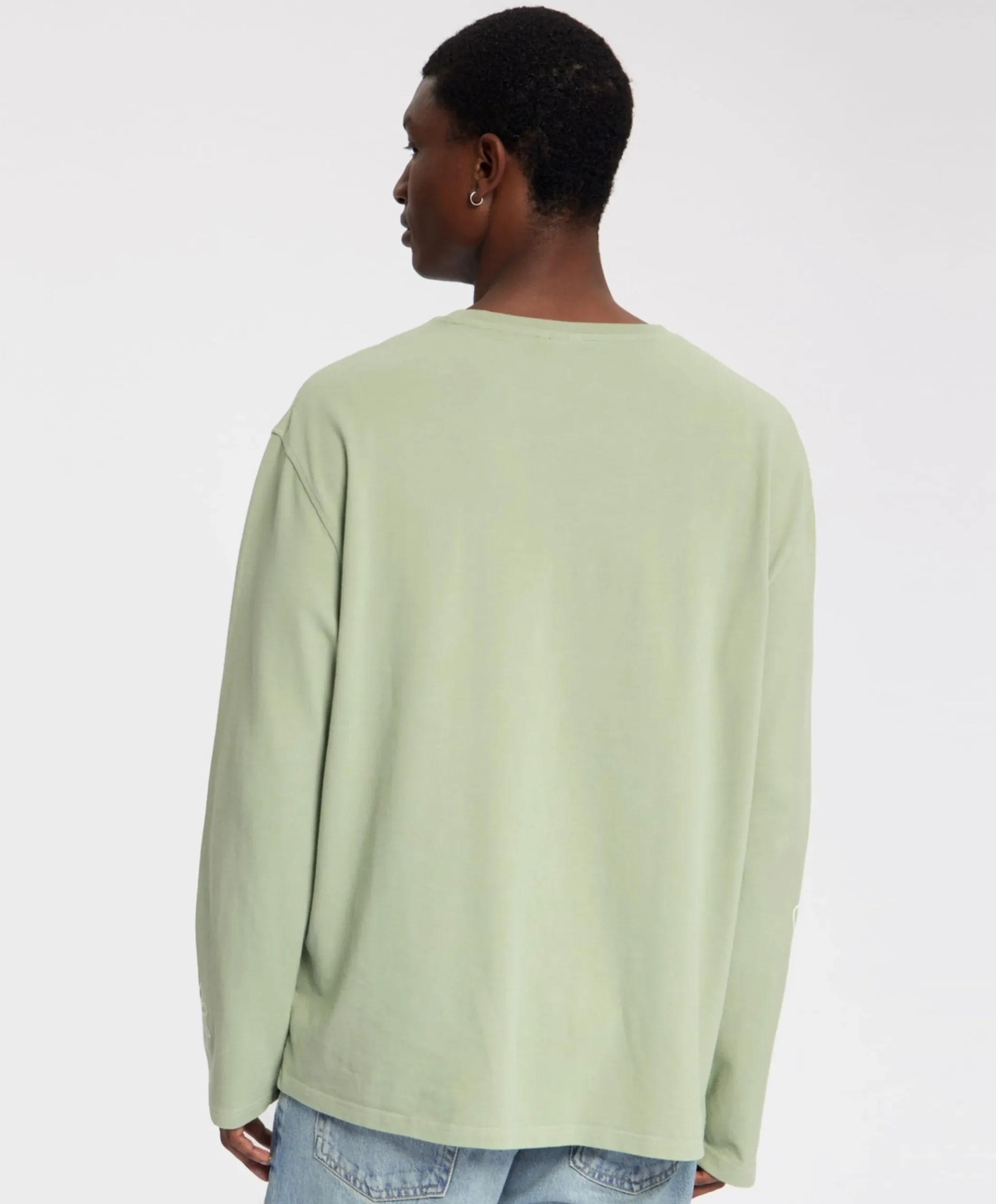 Heren longsleeve groen