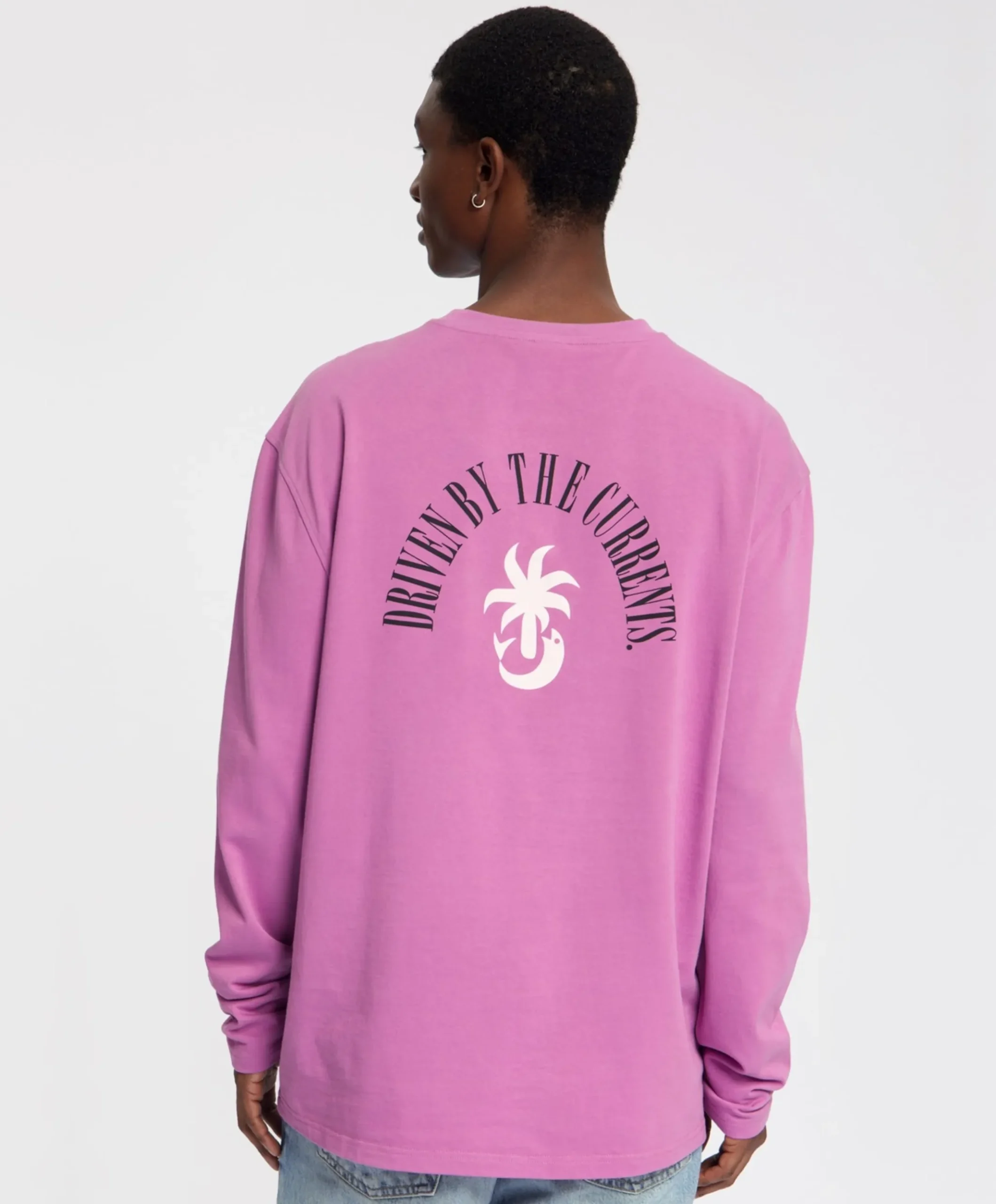 Heren longsleeve paars