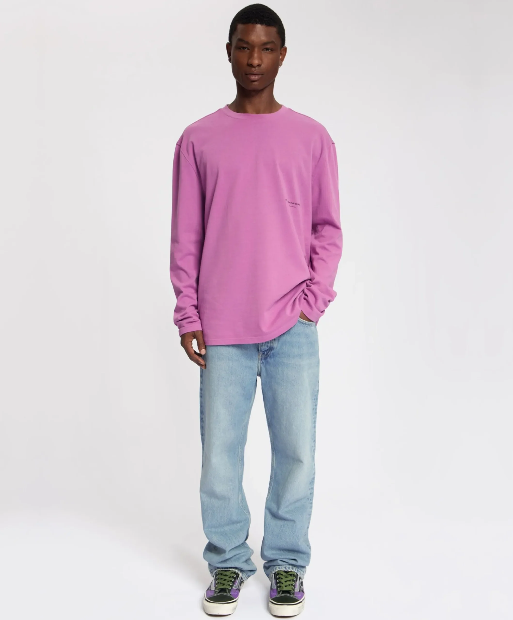 Heren longsleeve paars