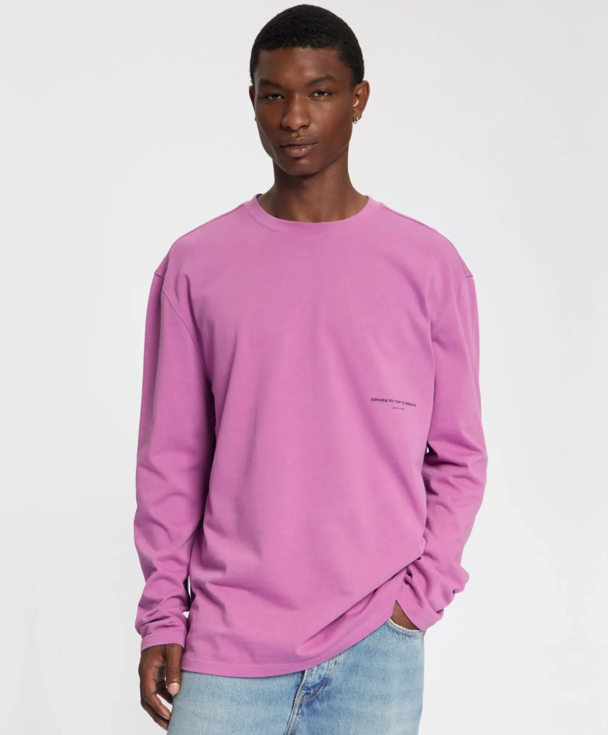 Heren longsleeve paars