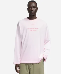Heren longsleeve roze