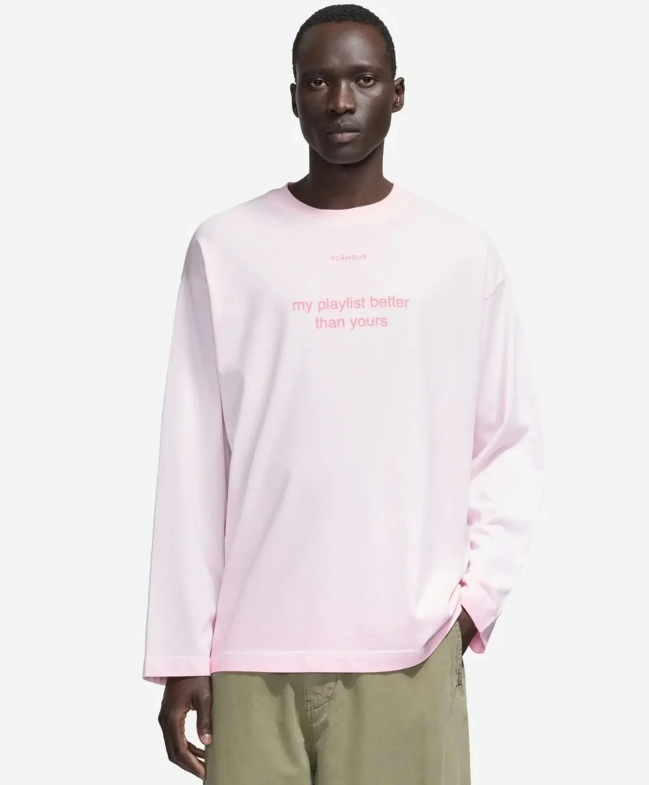 Heren longsleeve roze
