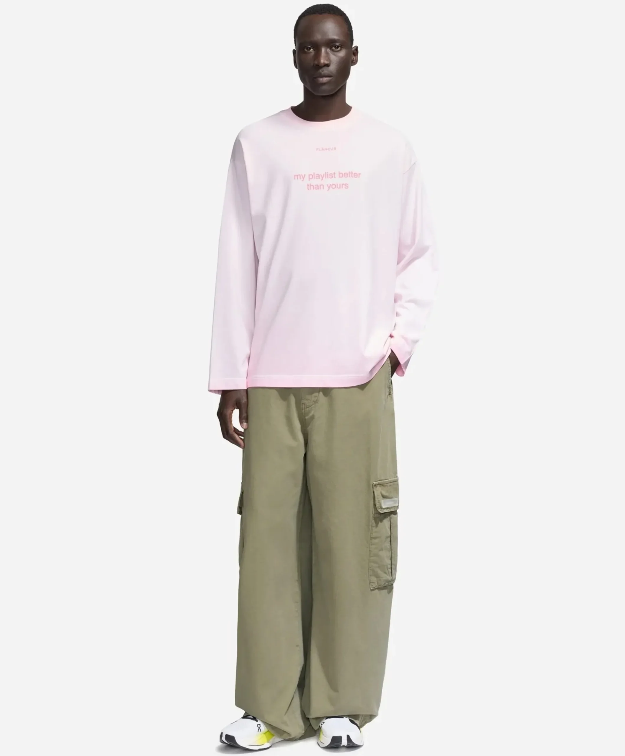 Heren longsleeve roze