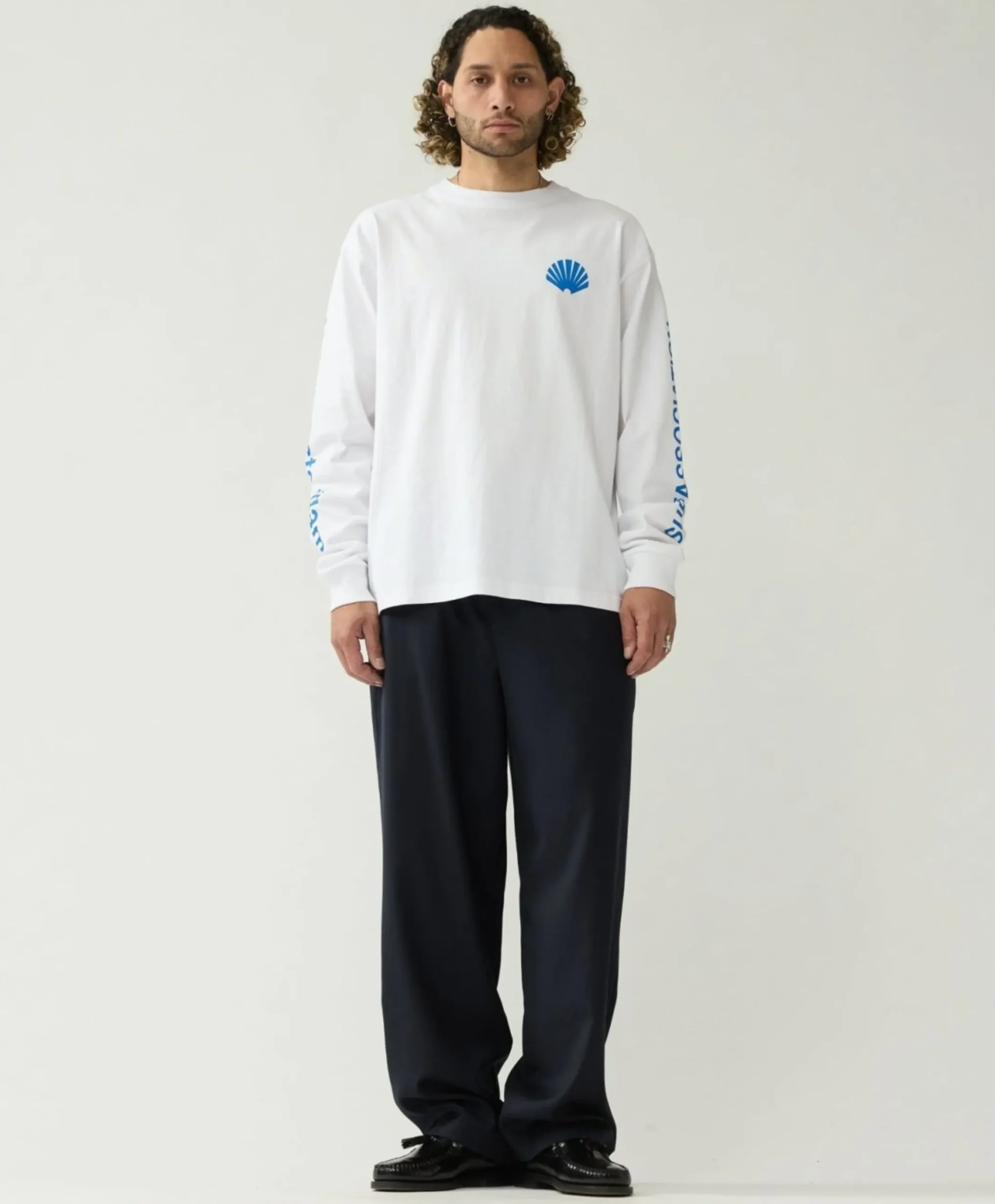 Heren longsleeve wit