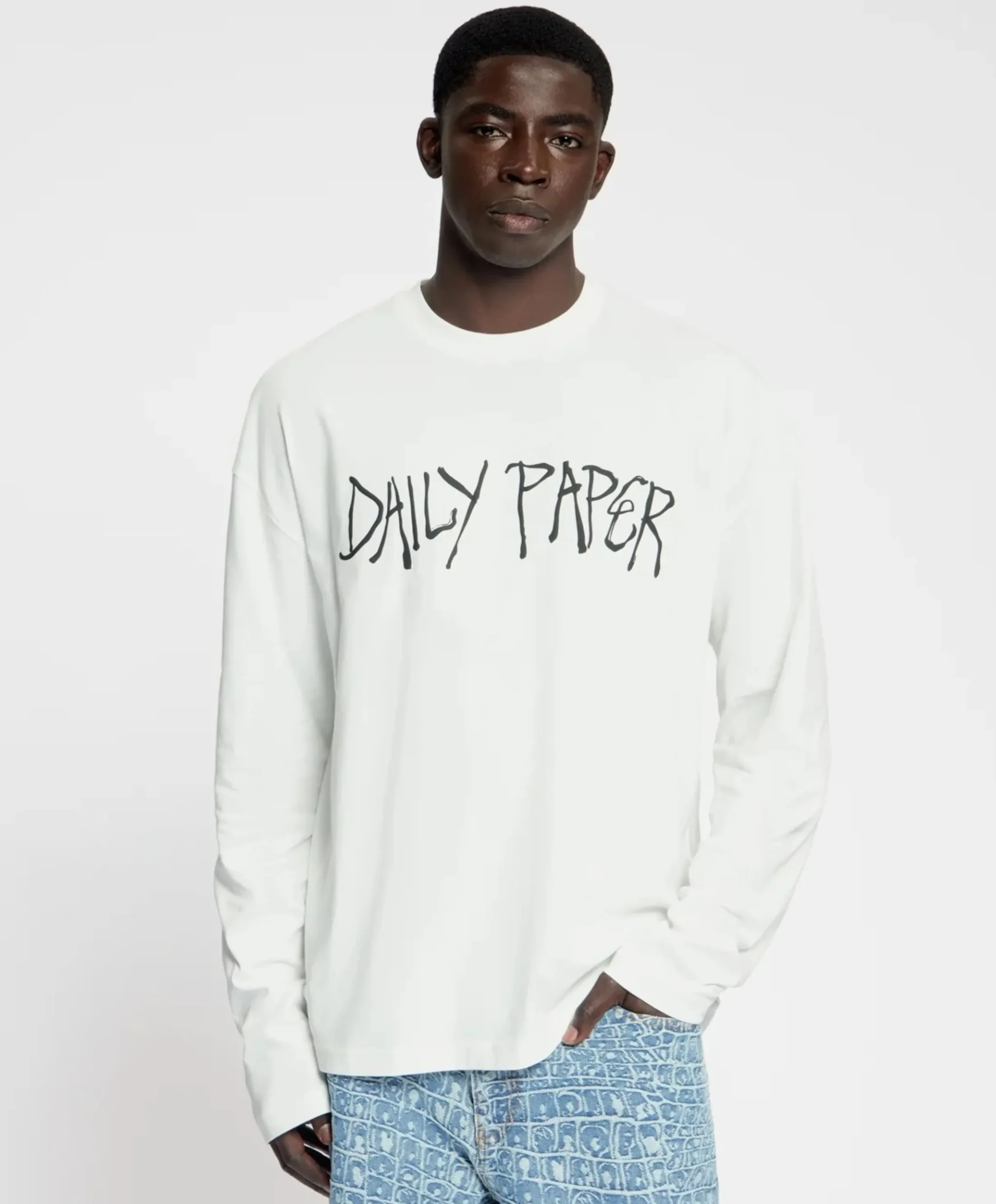 Heren longsleeve wit