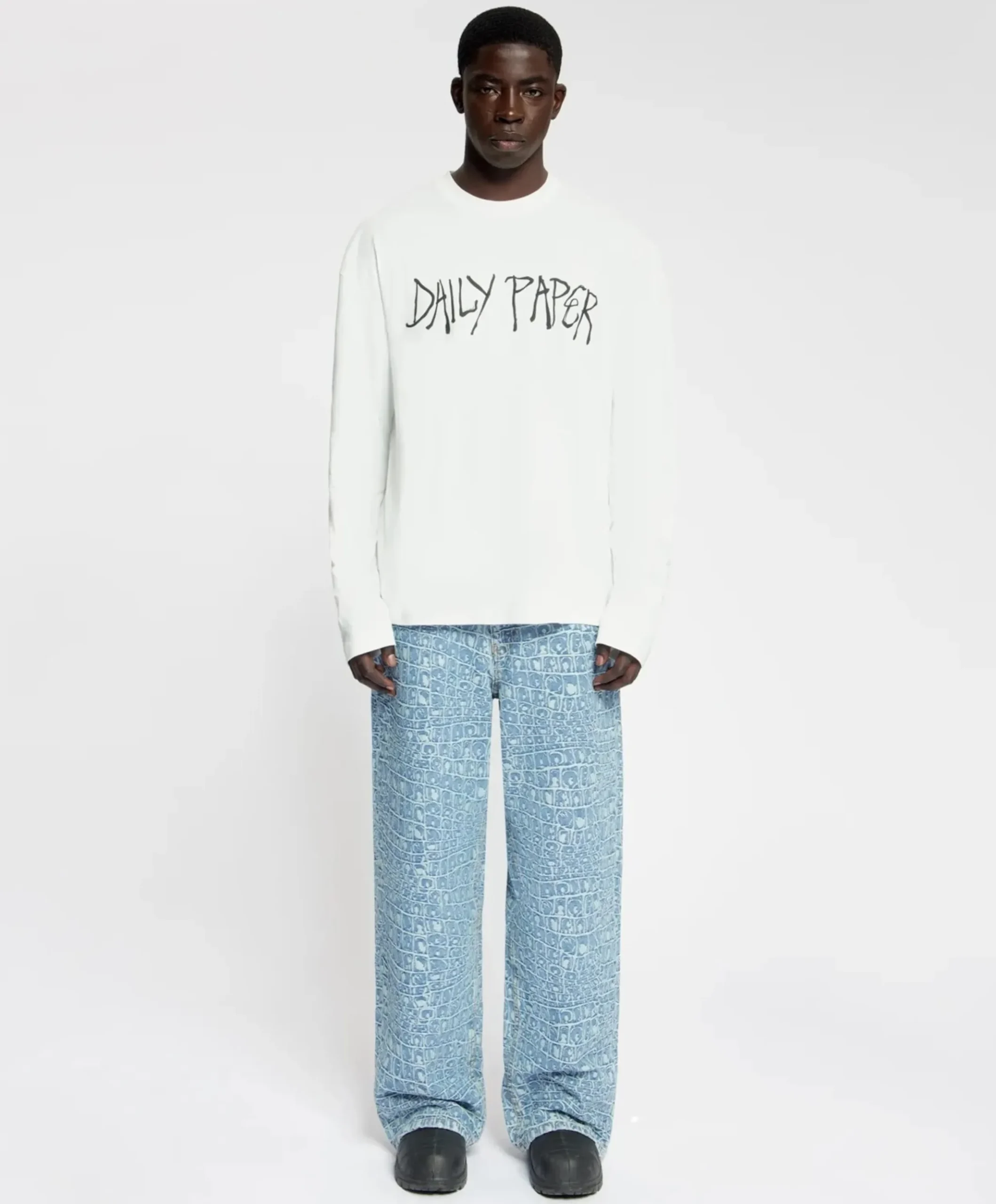 Heren longsleeve wit