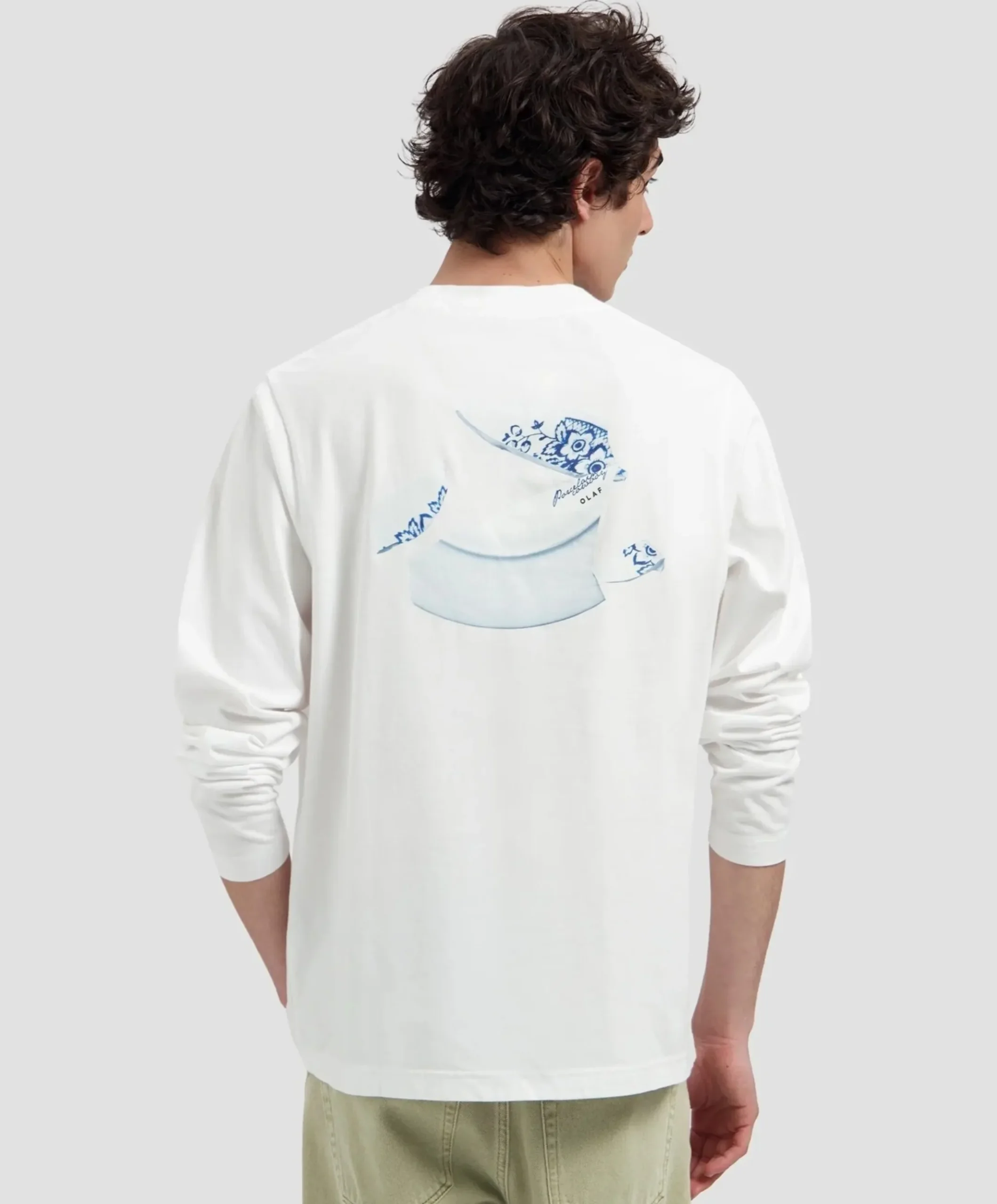Heren longsleeve wit