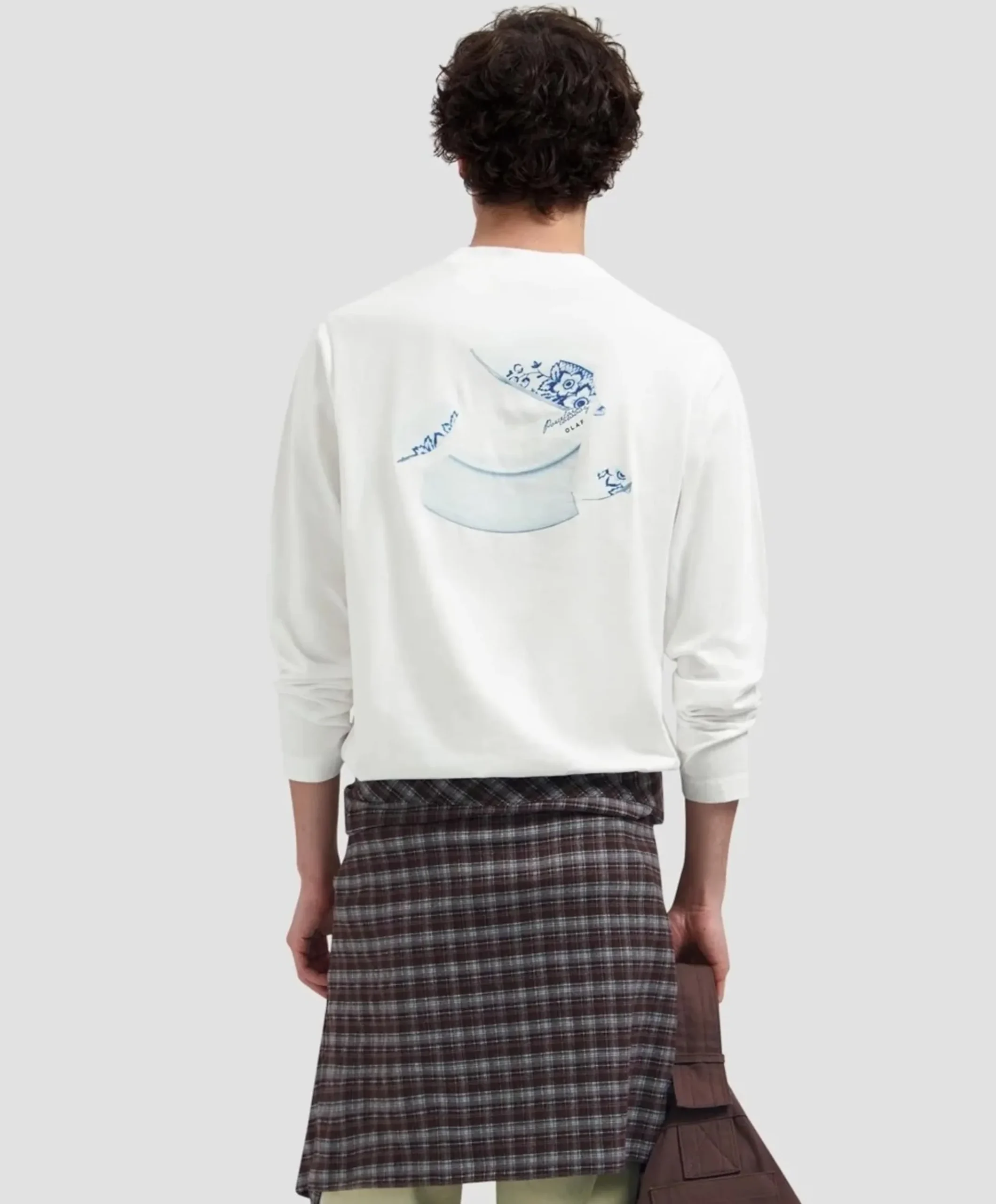 Heren longsleeve wit