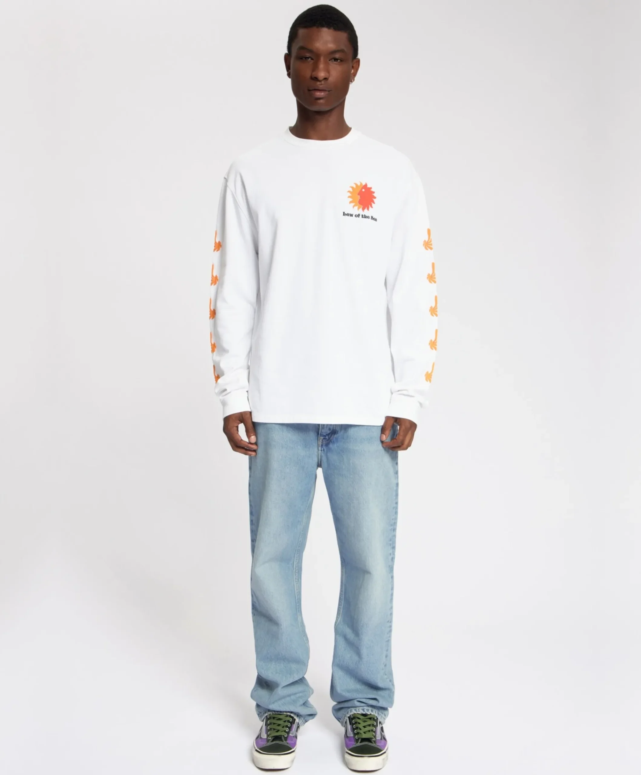 Heren longsleeve wit