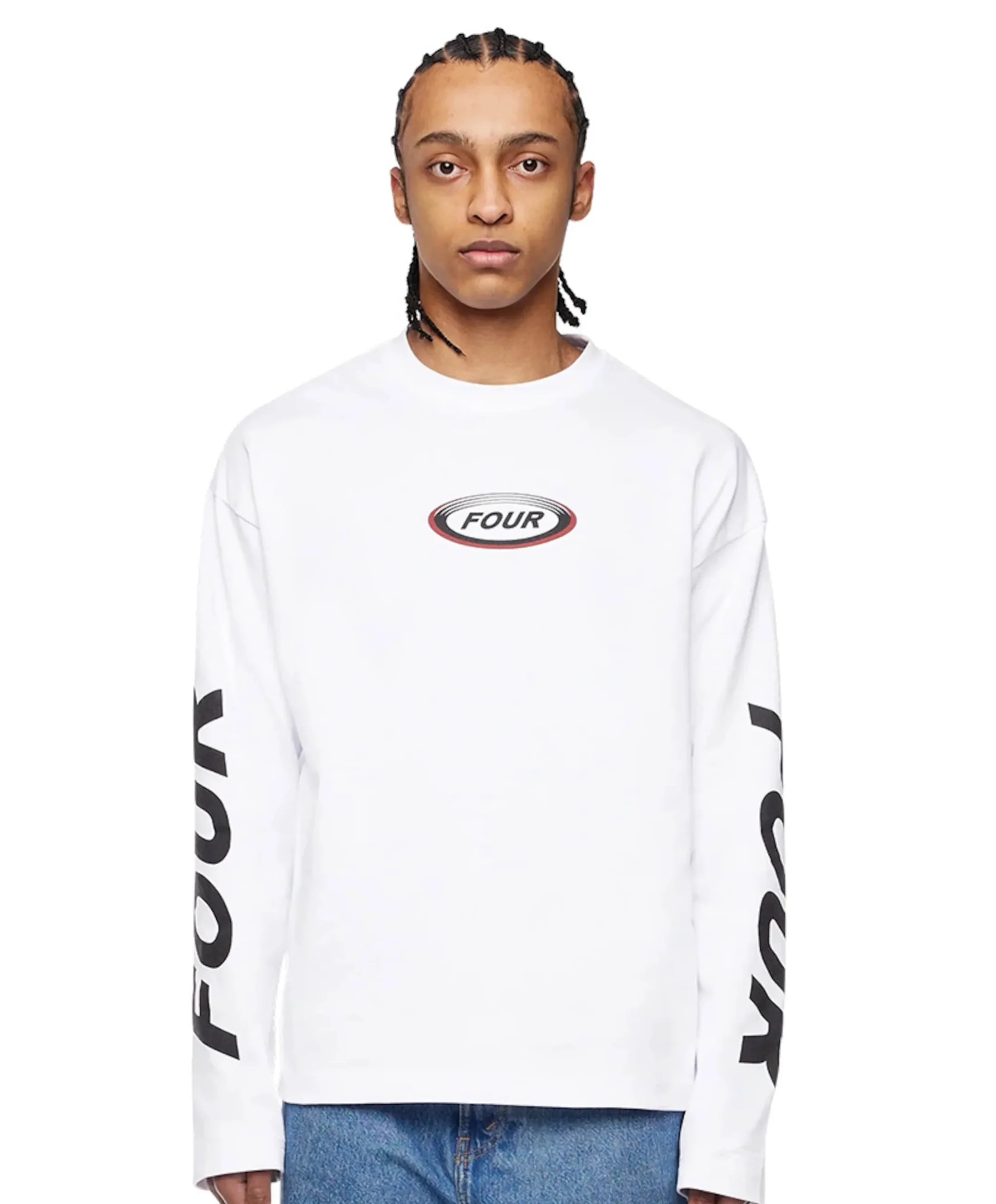 Heren longsleeve wit