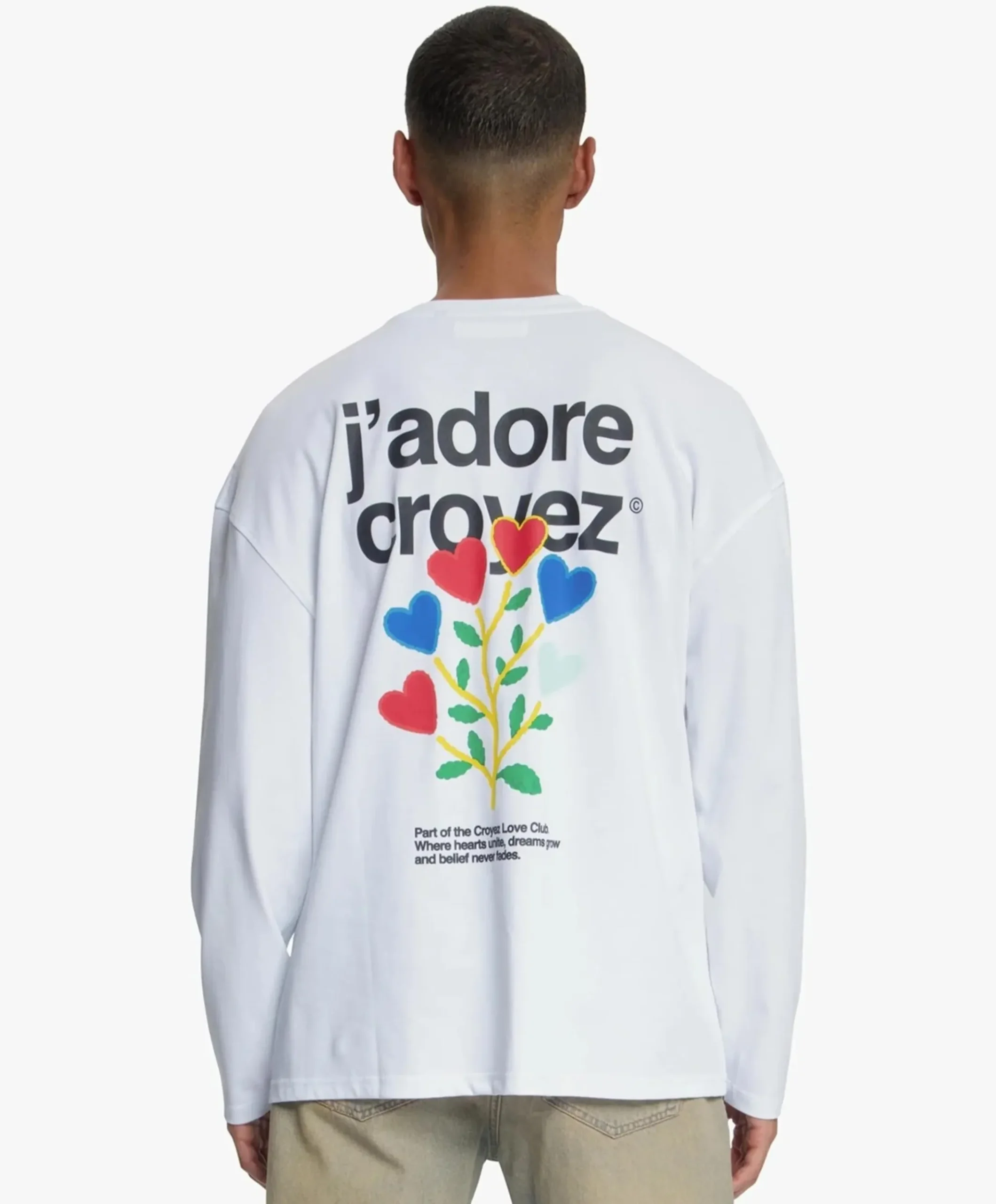 Heren longsleeve wit