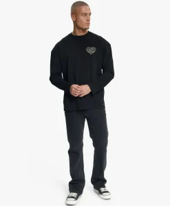 Heren longsleeve zwart