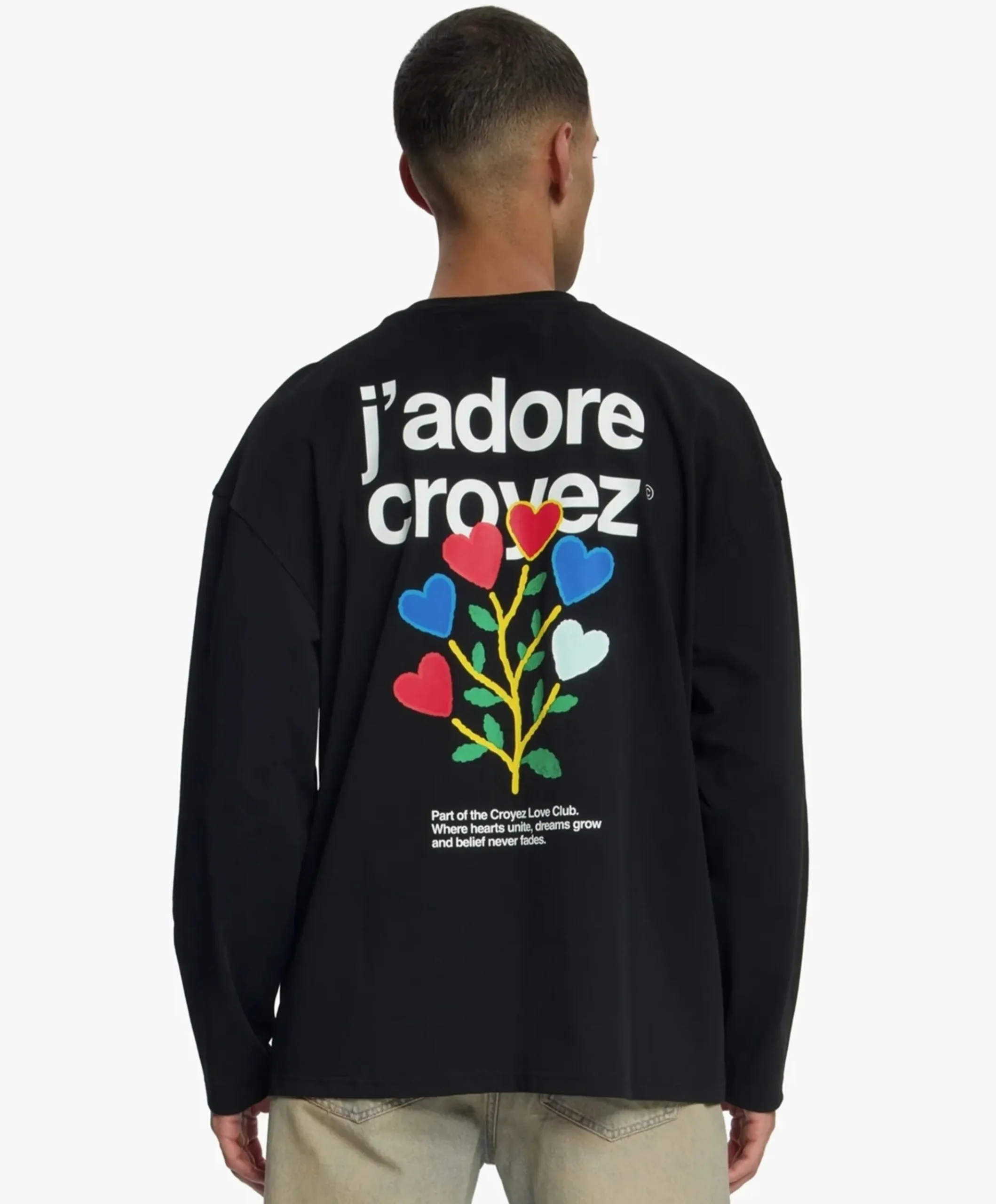 Heren longsleeve zwart