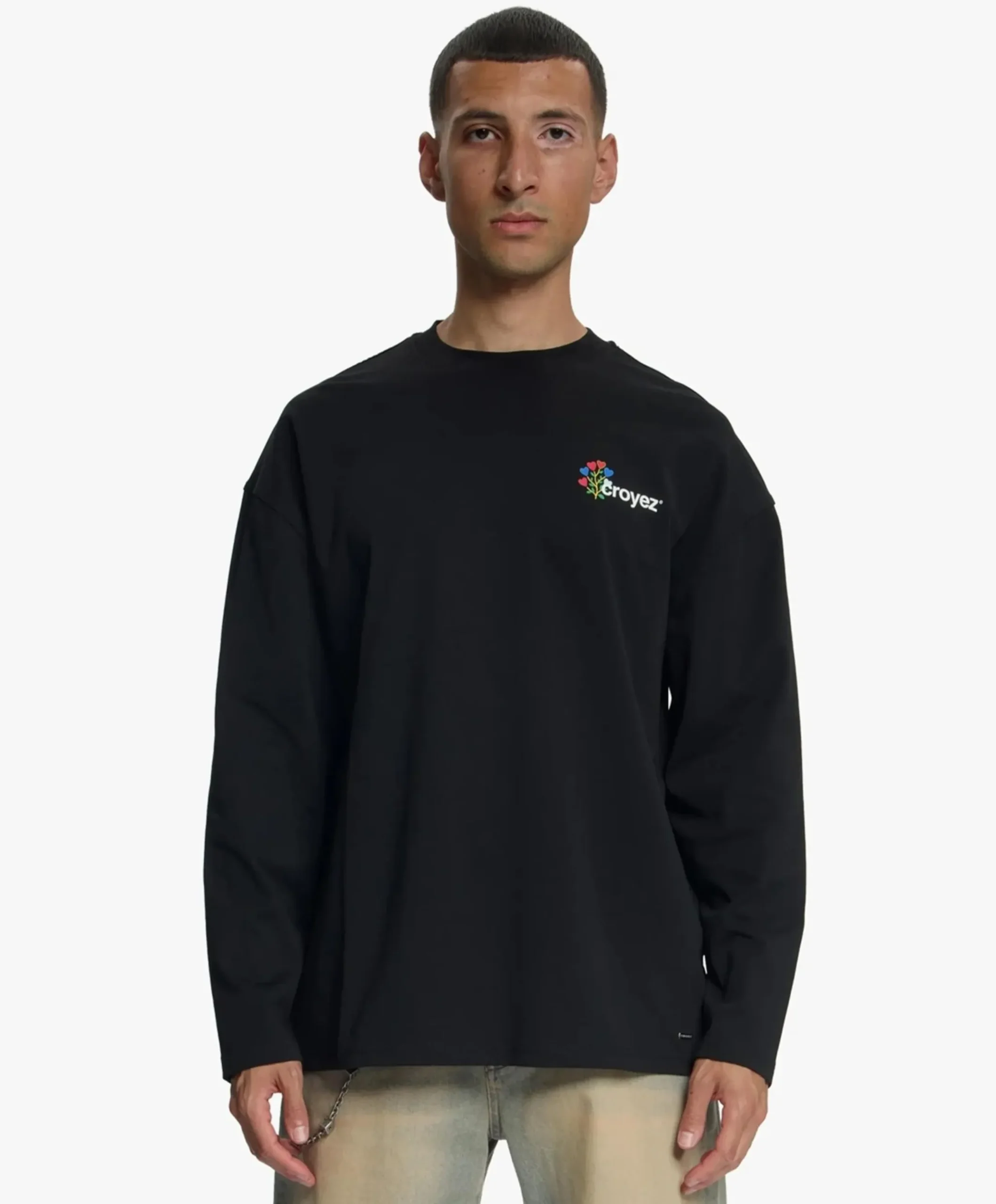 Heren longsleeve zwart