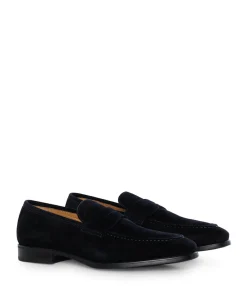 Heren mocassins blauw