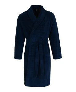 Heren ochtendjas blauw