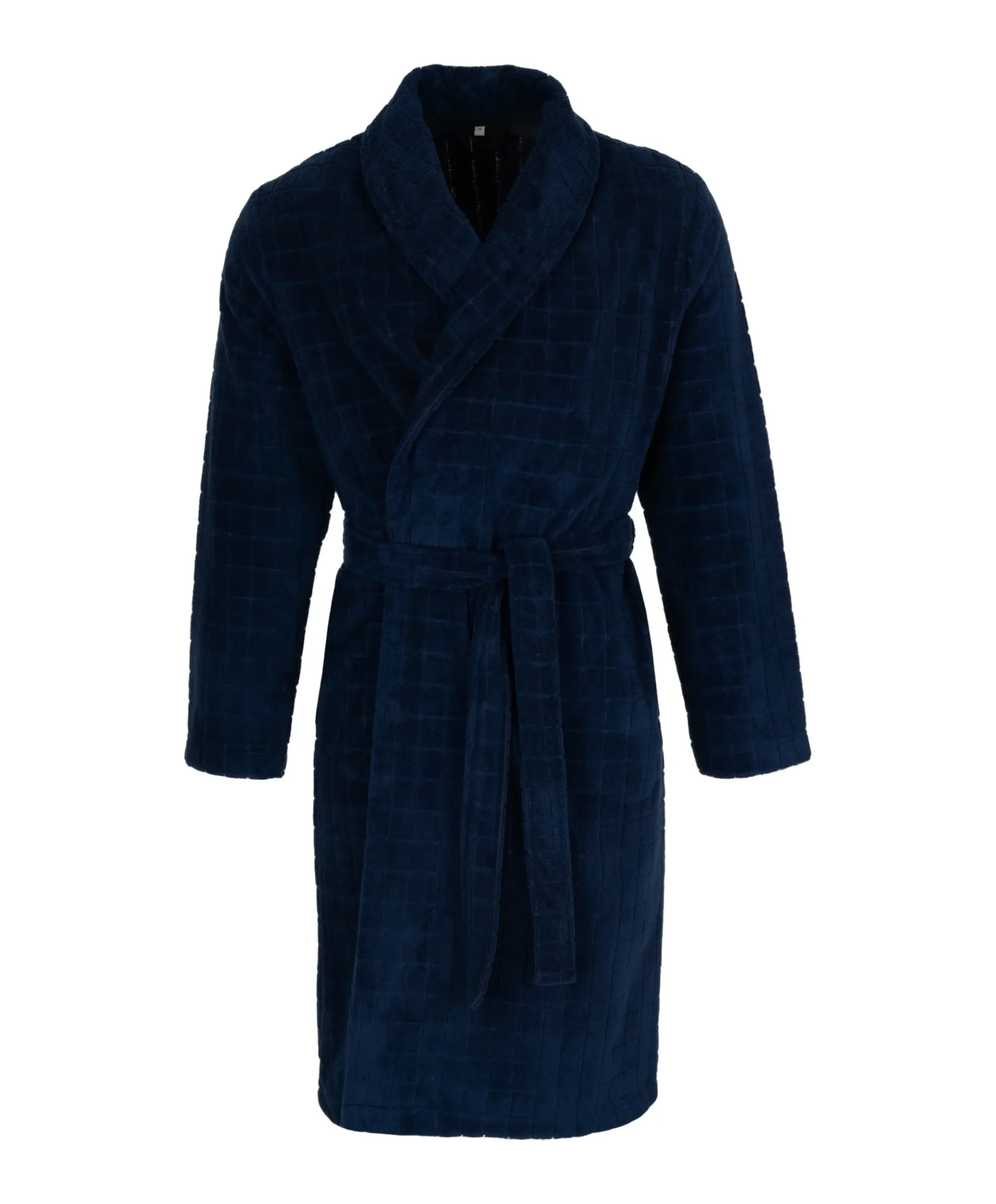 Heren ochtendjas blauw