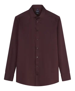 Heren overhemd extra lange mouw bordeaux