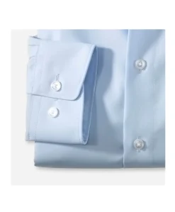 Heren overhemd extra lange mouw blauw