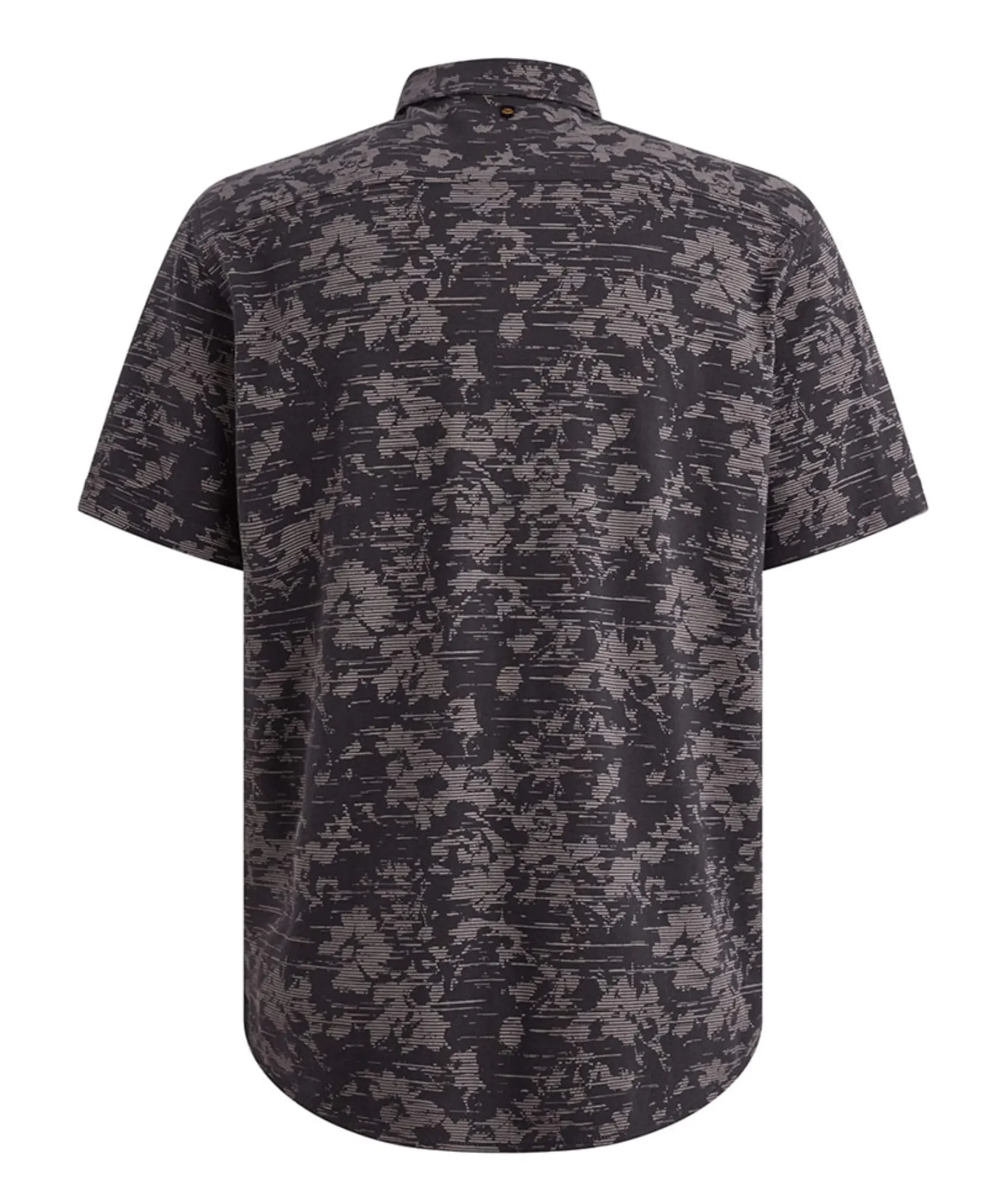 Heren overhemd korte mouw blauw