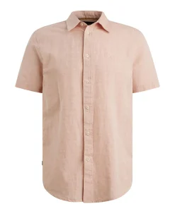 Heren overhemd korte mouw roze