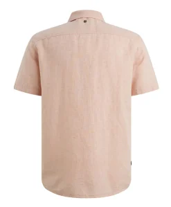 Heren overhemd korte mouw roze