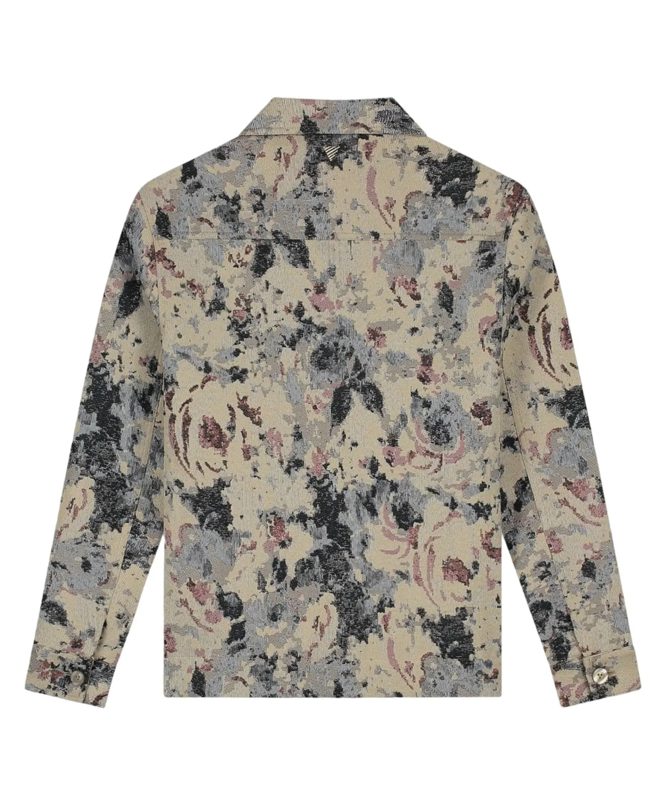 Heren overhemd lange mouw beige