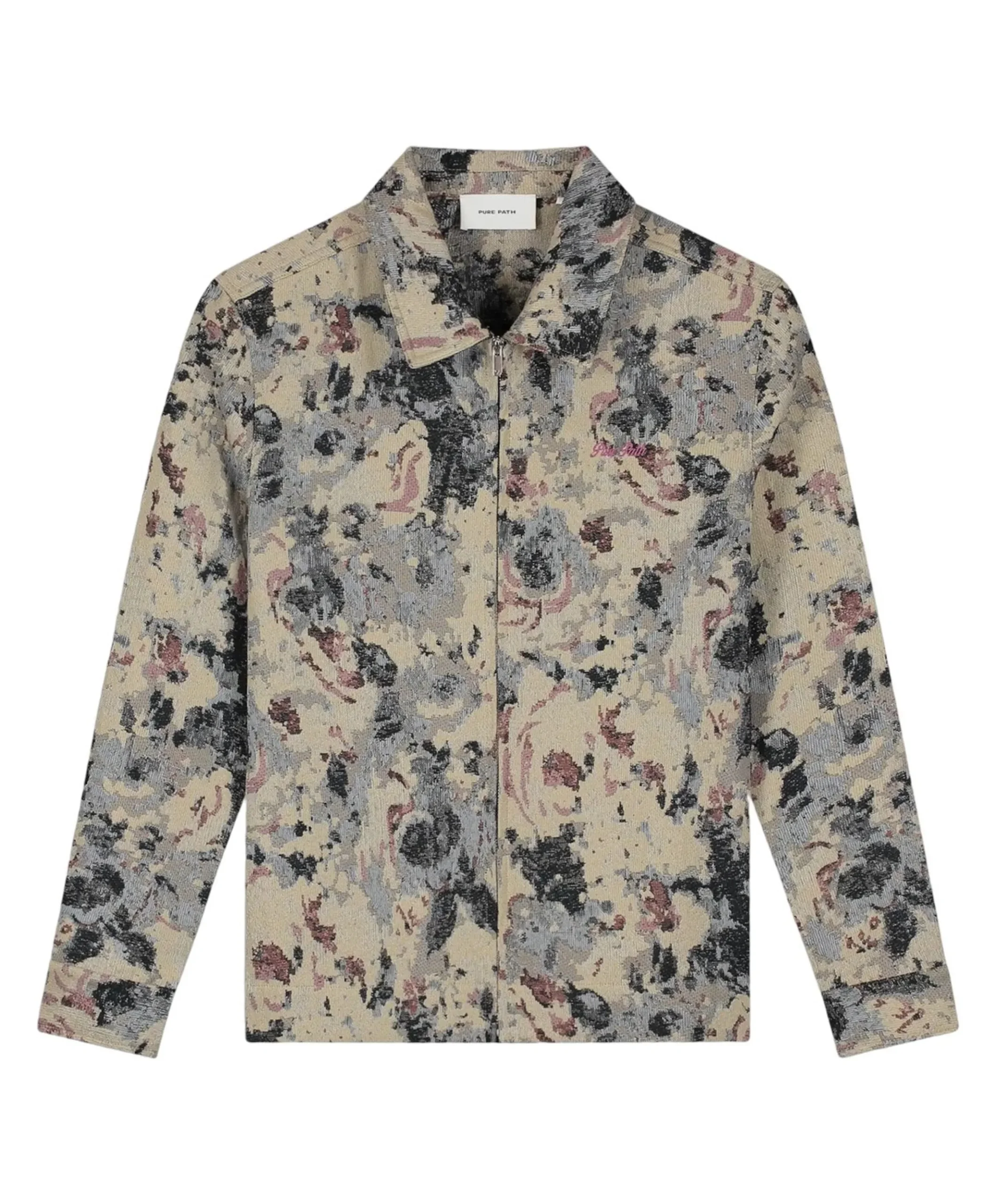 Heren overhemd lange mouw beige