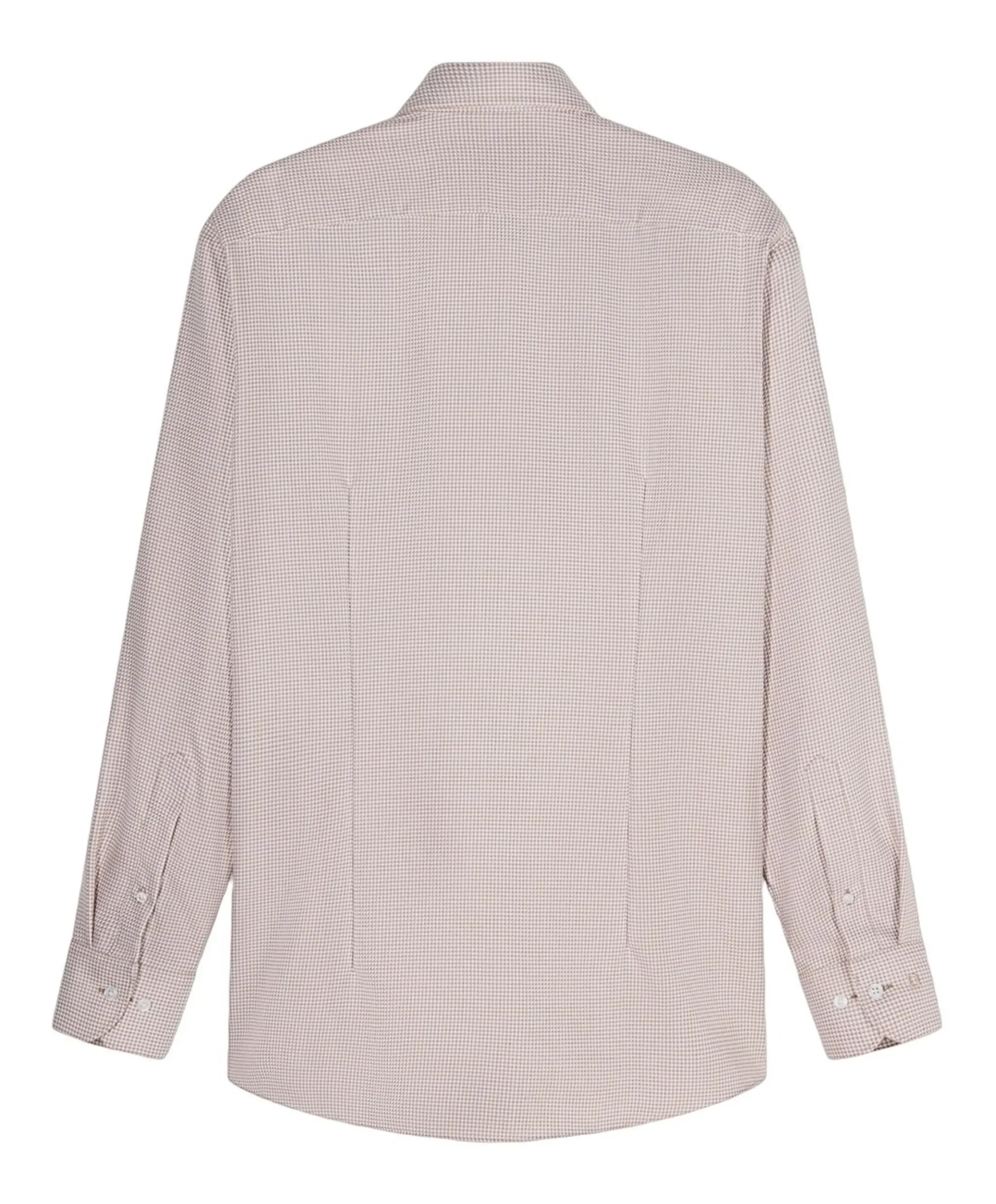 Heren overhemd lange mouw beige