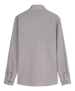 Heren overhemd lange mouw beige