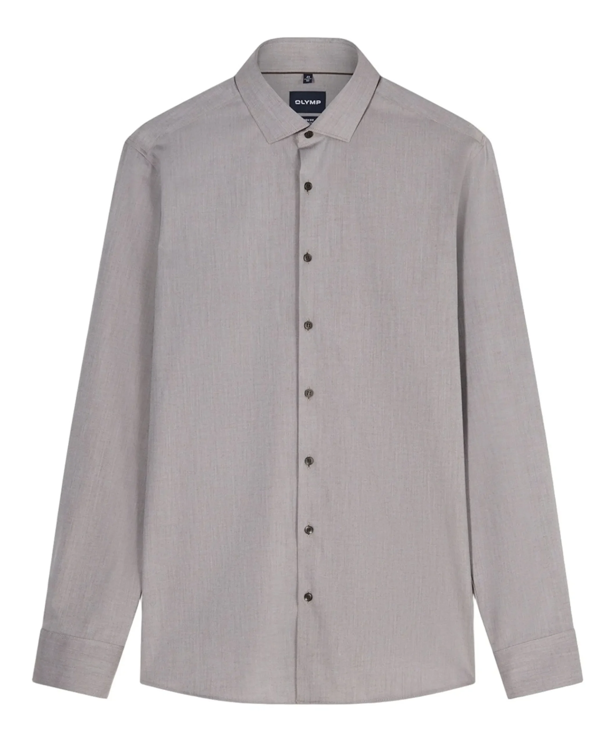 Heren overhemd lange mouw beige