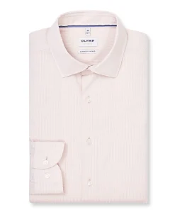 Heren overhemd lange mouw beige
