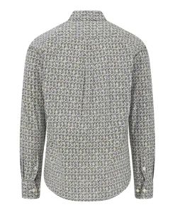 Heren overhemd lange mouw beige