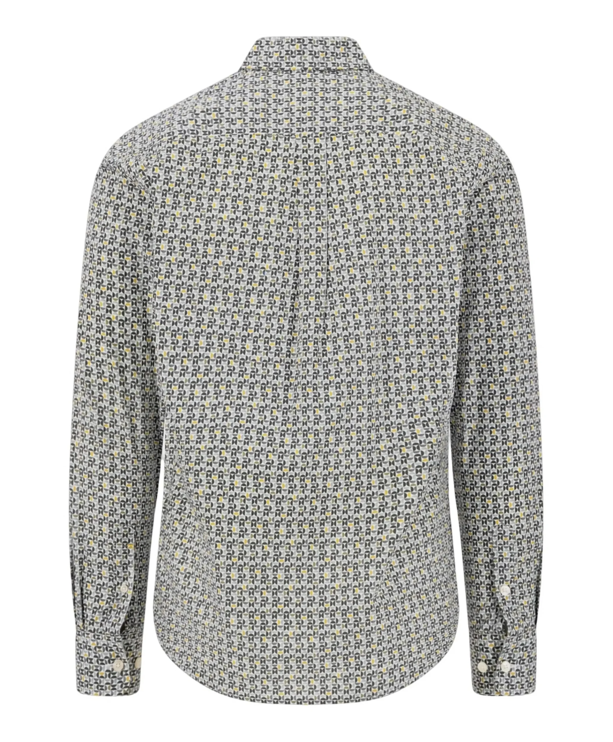Heren overhemd lange mouw beige