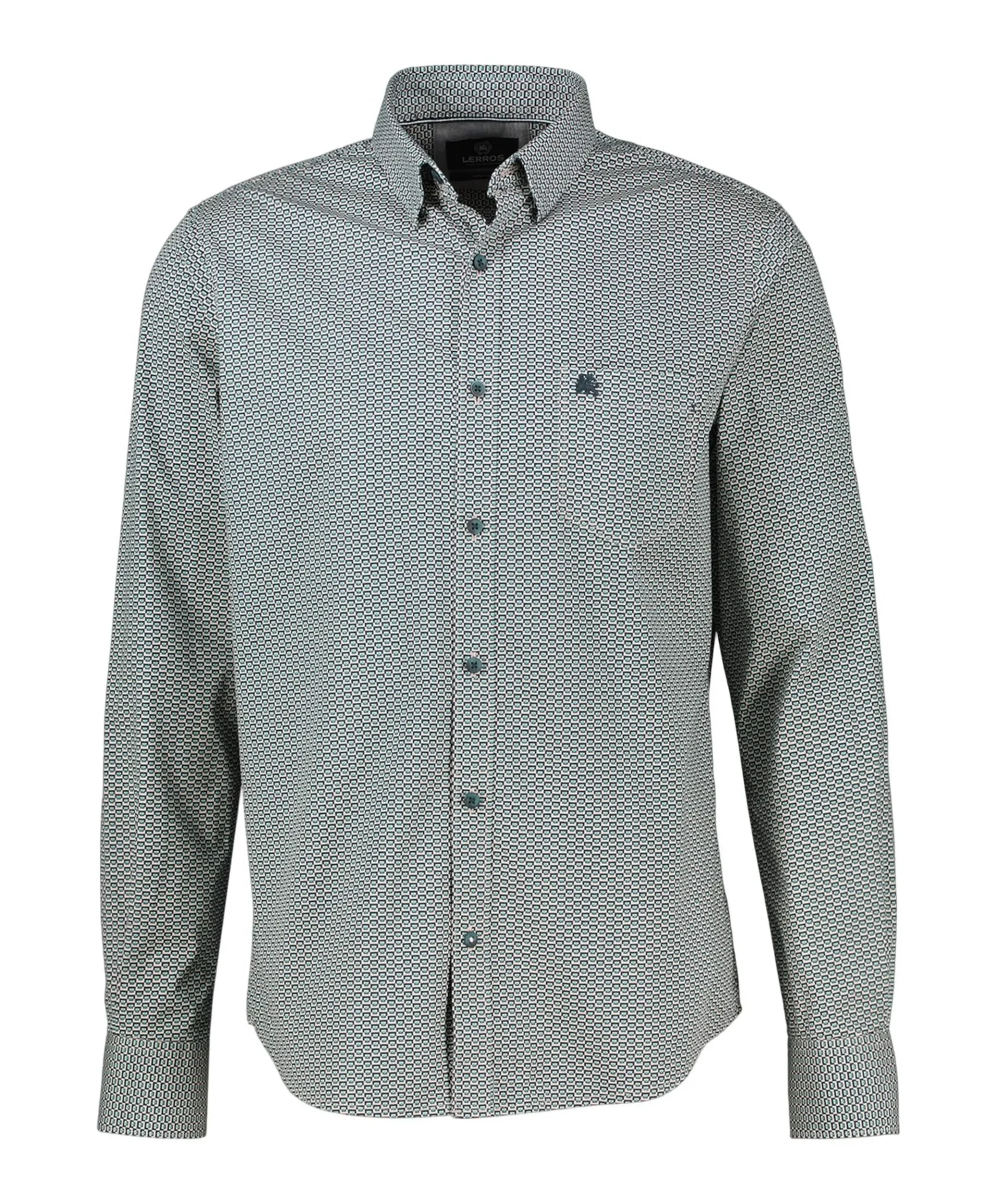 Heren overhemd lange mouw beige