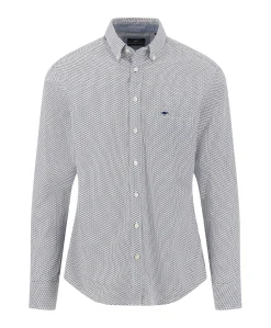 Heren overhemd lange mouw beige