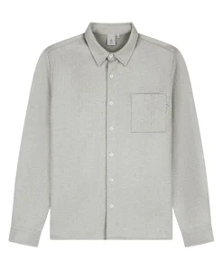 Heren overhemd lange mouw beige