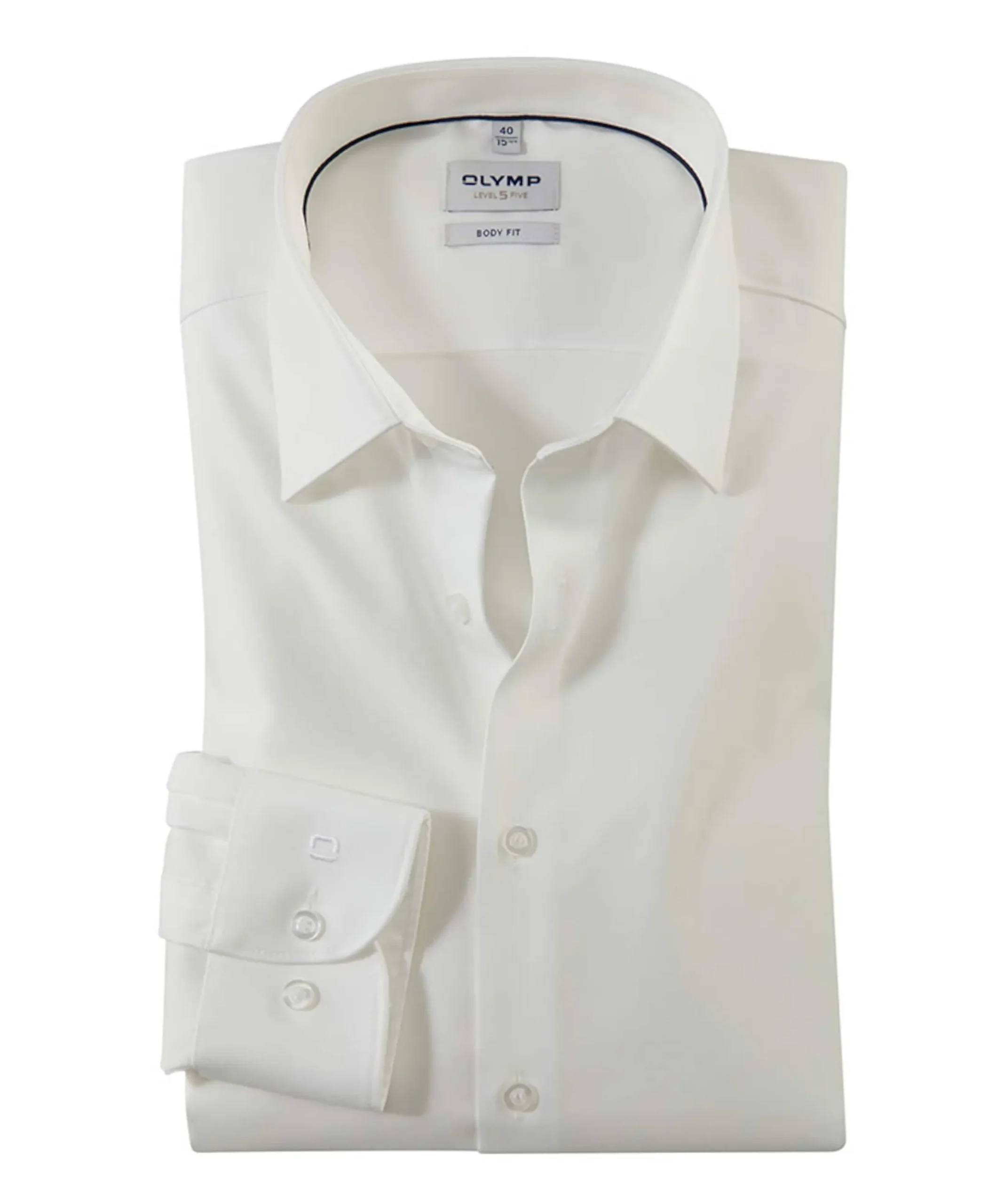 Heren overhemd lange mouw beige