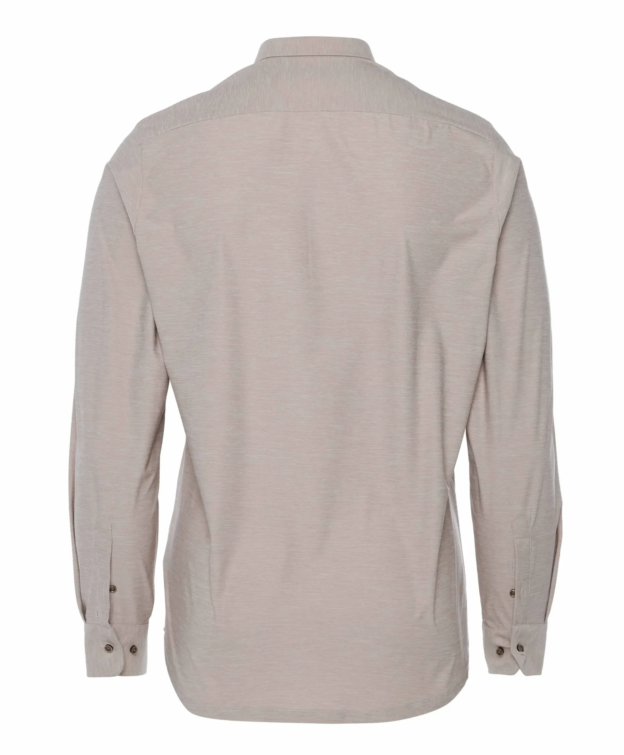Heren overhemd lange mouw beige